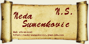 Neda Šumenković vizit kartica